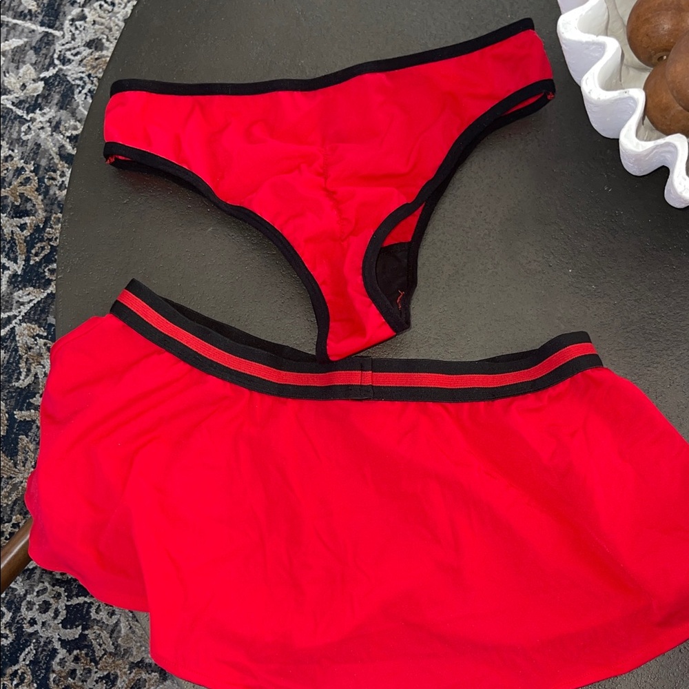 Red and Black Lingerie Set
